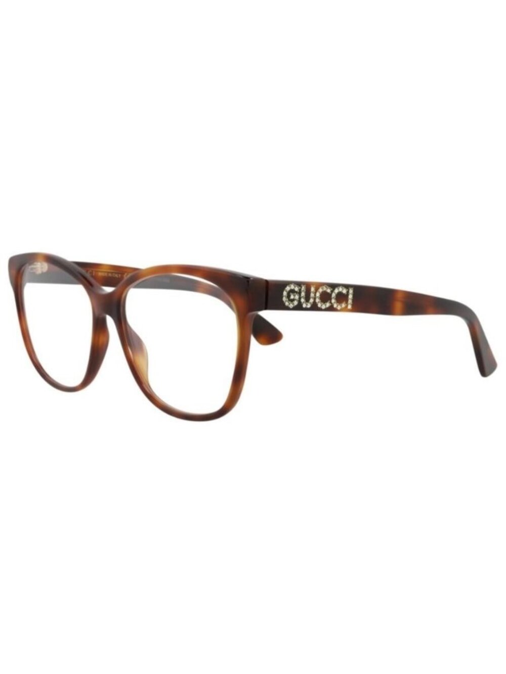 New Gucci Womens Cat Eye Havana Havana Transparent Fashion Designer Eyeglasses
